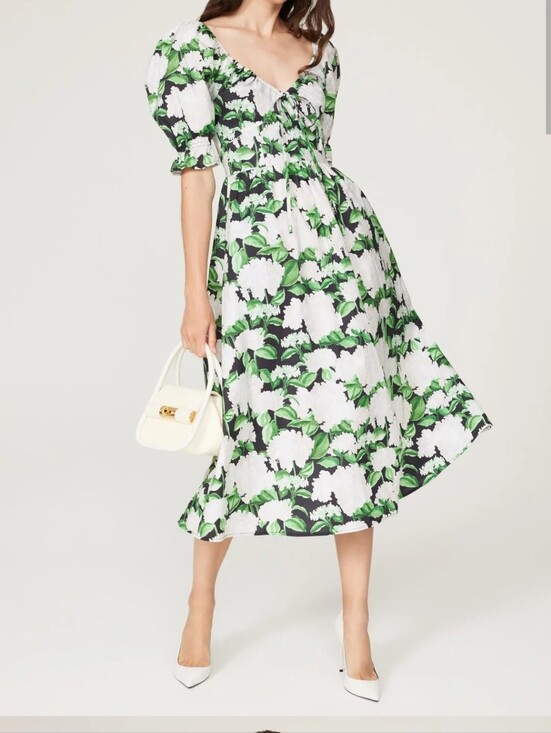 Hill House Dresses & Skirts - Hill House Ophelia Dress Night Bloom Hydrangea floral pattern M